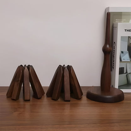 Podkładka Stołowa Drewniana Orzechowa Nowoczesna Ochronna Dekoracyjna