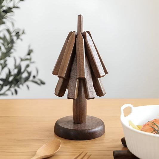 Podkładka Stołowa Drewniana Orzechowa Nowoczesna Ochronna Dekoracyjna