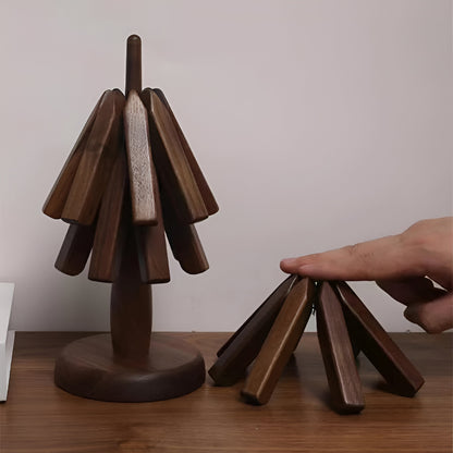 Podkładka Stołowa Drewniana Orzechowa Nowoczesna Ochronna Dekoracyjna