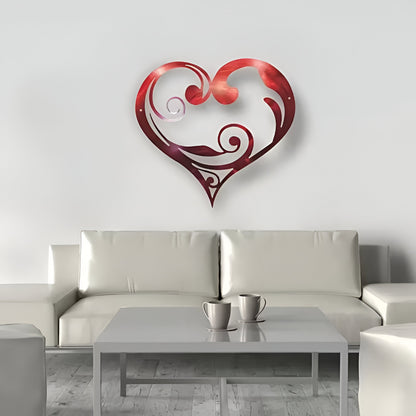 Metal Wall Decoration Romantic Heart Interior