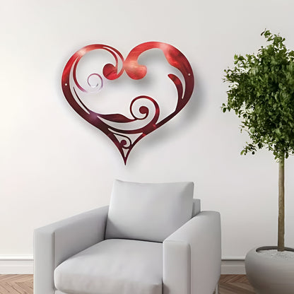 Metal Wall Decoration Romantic Heart Interior