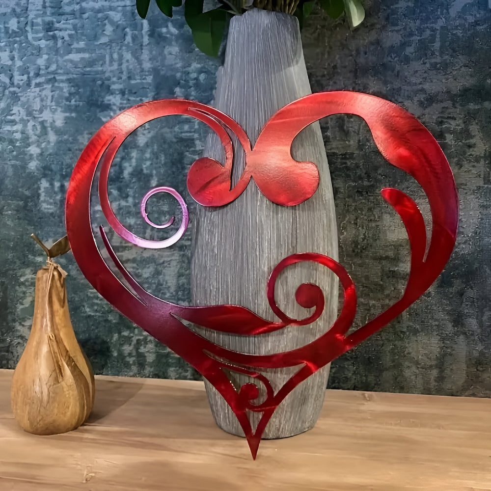 Metal Wall Decoration Romantic Heart Interior