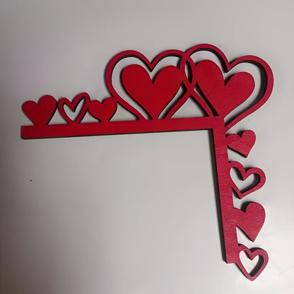 Decorazione Murale in Legno Cuore da Porta Romantica