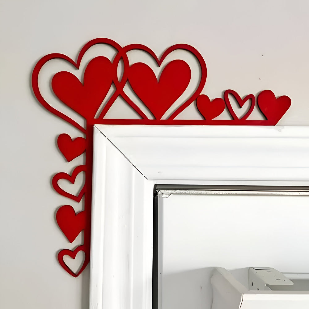 Decorazione Murale in Legno Cuore da Porta Romantica