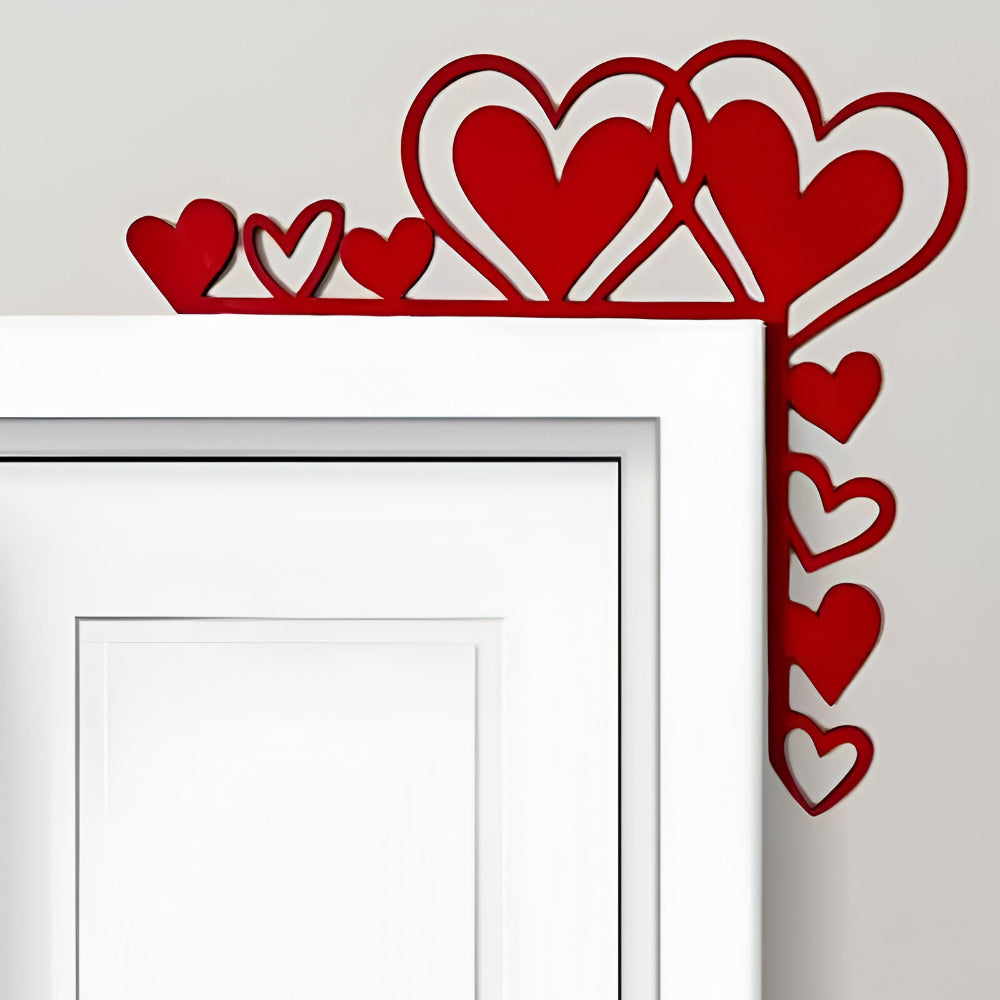 Decorazione Murale in Legno Cuore da Porta Romantica
