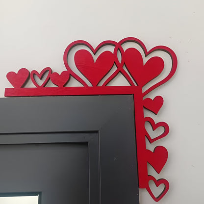 Decorazione Murale in Legno Cuore da Porta Romantica