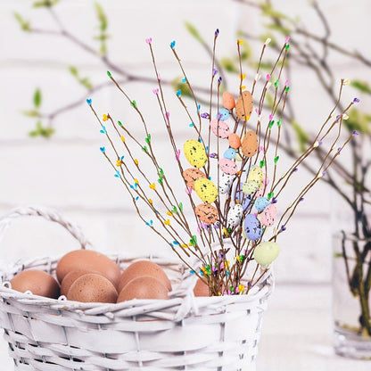 Easter Decoration Decorative Branches Artificial Eggs Flowers