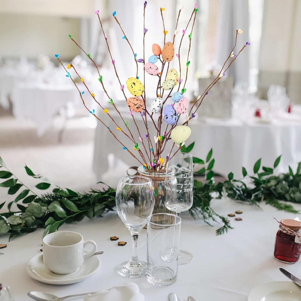Easter Decoration Decorative Branches Artificial Eggs Flowers