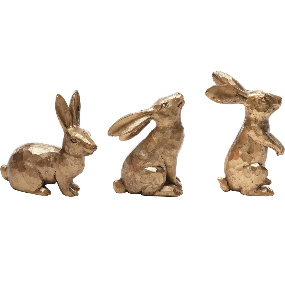 Easter Decoration Rabbit Resin Figurines Table Ornaments