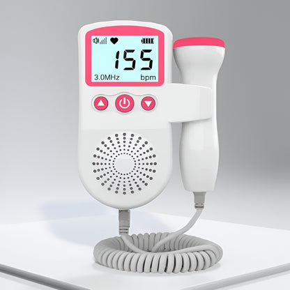 Doppler Fetal LCD Heart Rate Monitor Home Pregnancy Probe 3MHz