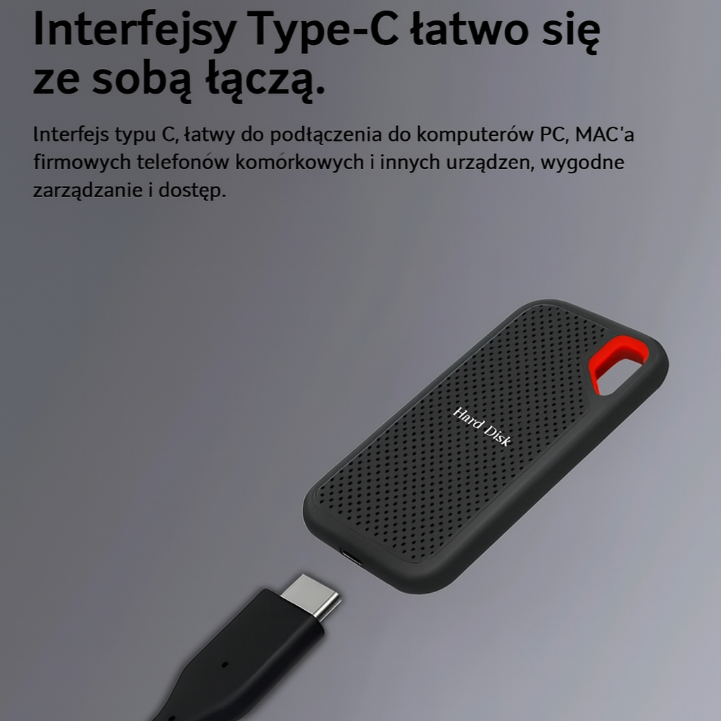 External Metal Portable SSD Drive Fast Travel Files