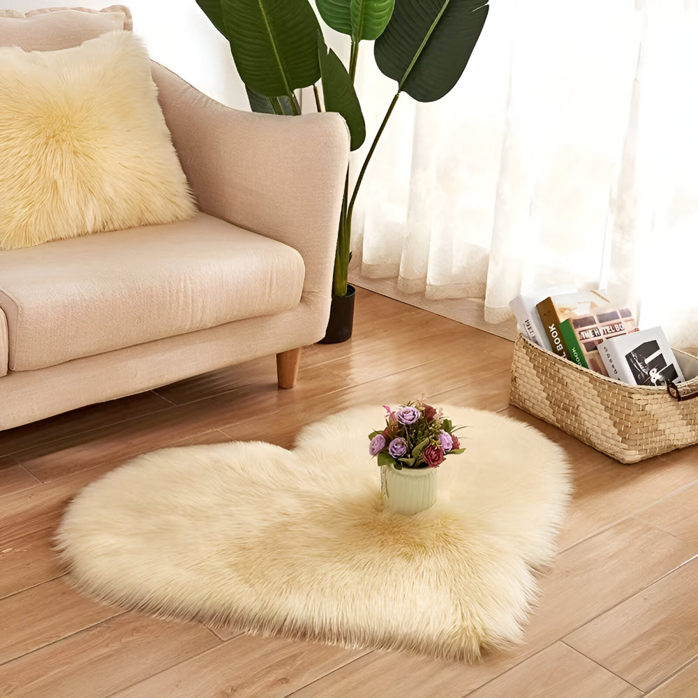Heart Decorative Mat for Living Spaces