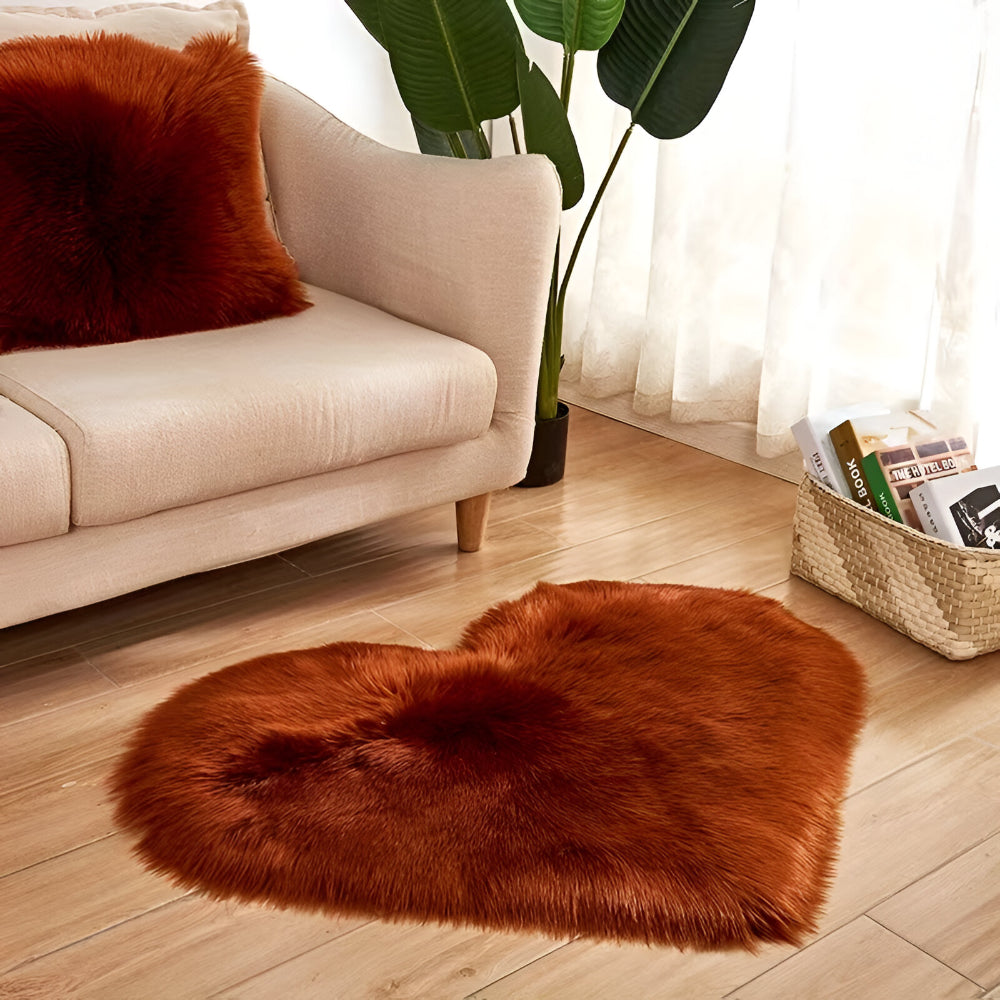 Heart Decorative Mat for Living Spaces