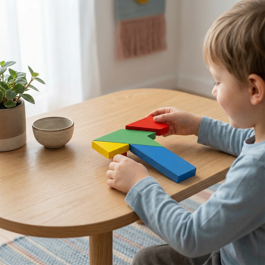 Dzieci Tangram Edukacyjna Drewniana Zabawka 1