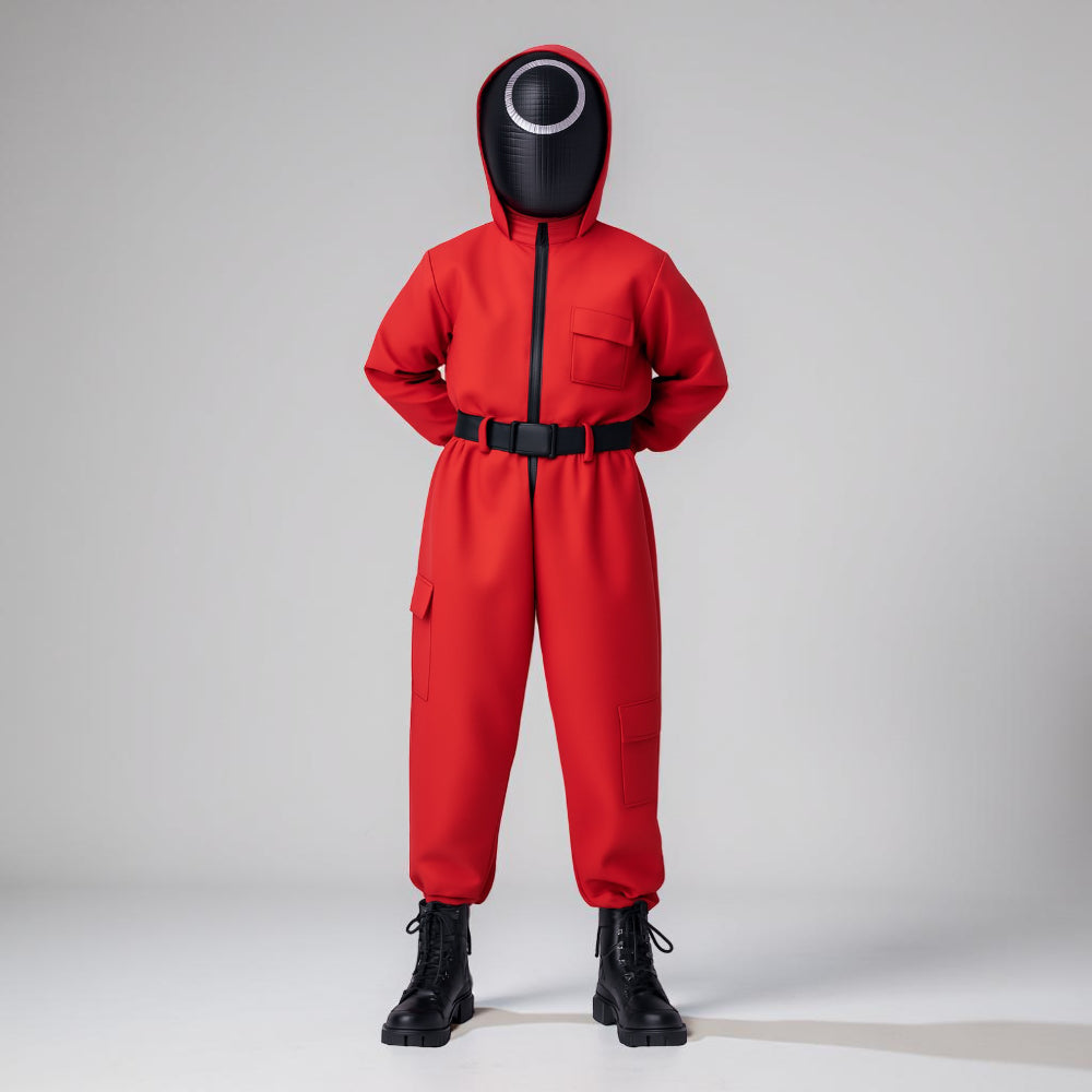 Kostium Dziecięcy Kombinezon Strażnik Maską Kapturem