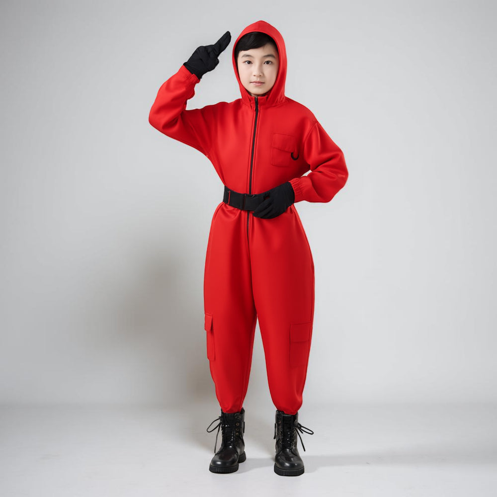 Kostium Dziecięcy Kombinezon Strażnik Maską Kapturem