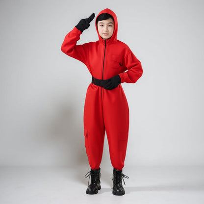 Kostium Dziecięcy Kombinezon Strażnik Maską Kapturem