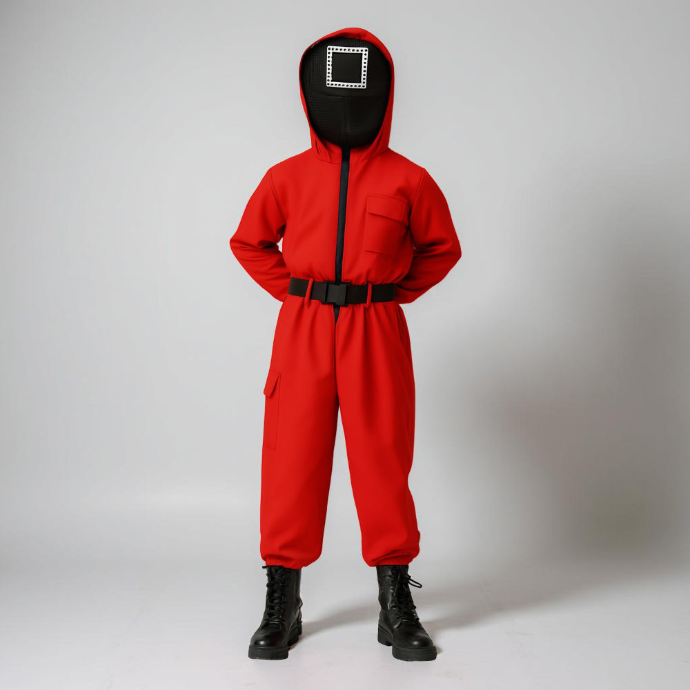 Kostium Dziecięcy Kombinezon Strażnik Maską Kapturem