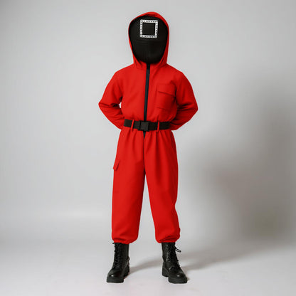 Kostium Dziecięcy Kombinezon Strażnik Maską Kapturem