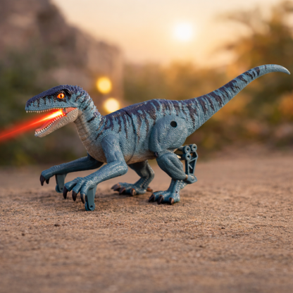 Dinosaur figure that talks and walks when you tell it to.