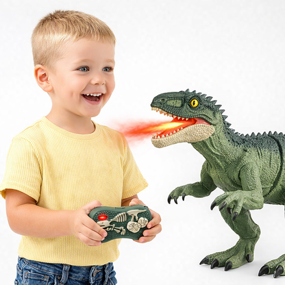 Dinosaur figure that talks and walks when you tell it to.