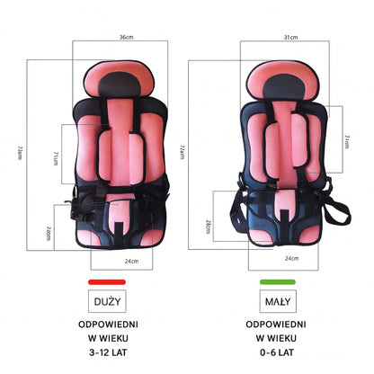 Fotelik Samochodowy Dziecięcy Oddychający Regulowany Przenośny