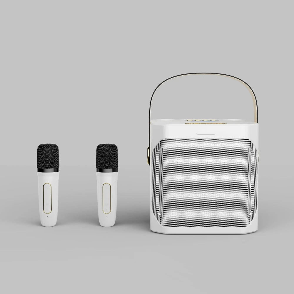 Altoparlante Bluetooth Karaoke Portatile Boombox Stereo con Microfono