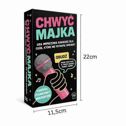 Gra Karciana Karaoke Mikrofon Imprezowa Rodzinna