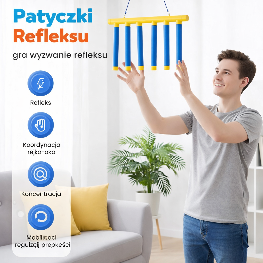 Gra Zręcznościowa Spadające Drążki Reakcja