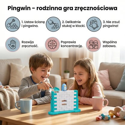 Gra Dzieci Zręcznościowa Pingwin Lodowa Ściana Rodzinna 2
