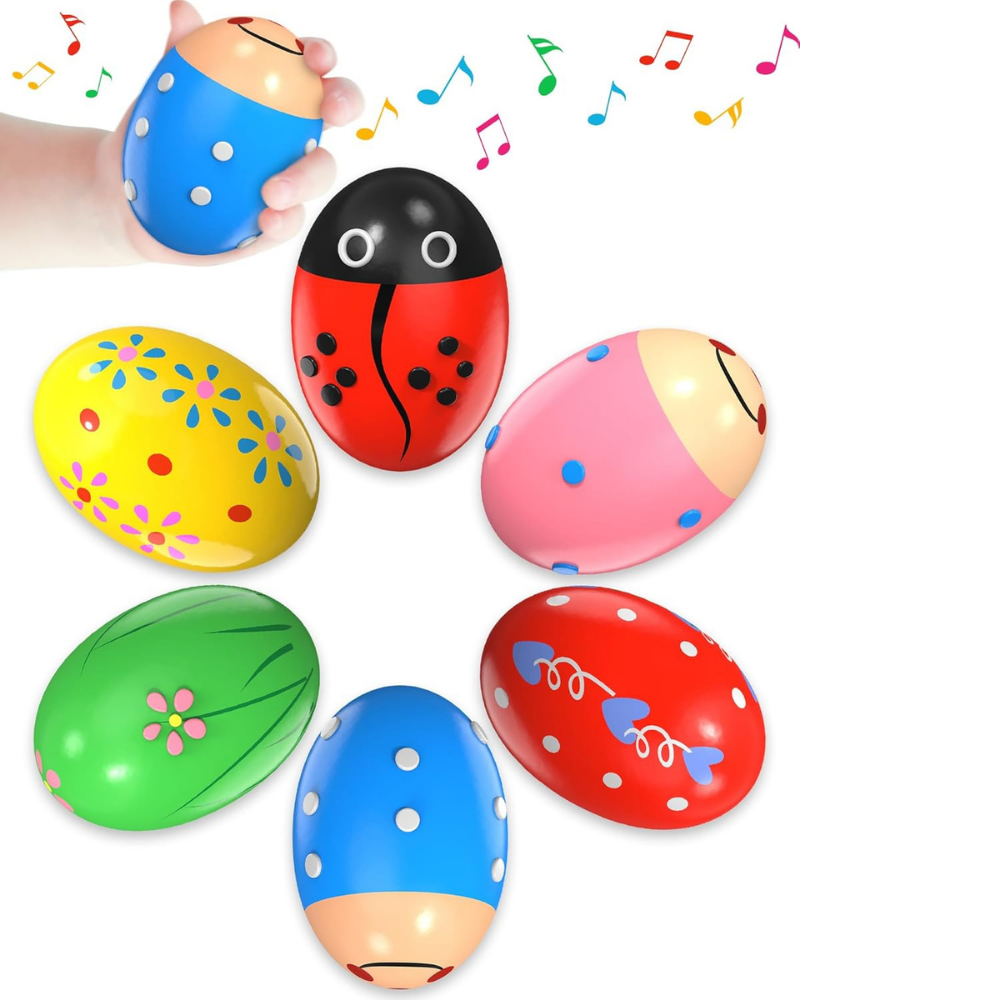 Easter Eggs Musical Instrument Wooden Toys for Children
