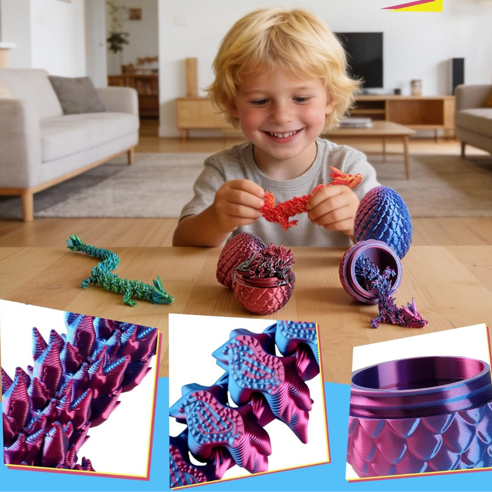 Easter Dragon Eggs 3D Toy Collectible Figurines