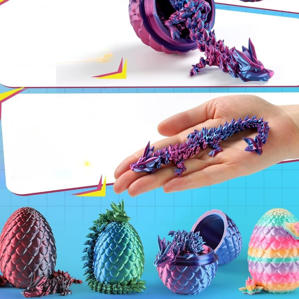 Easter Dragon Eggs 3D Toy Collectible Figurines