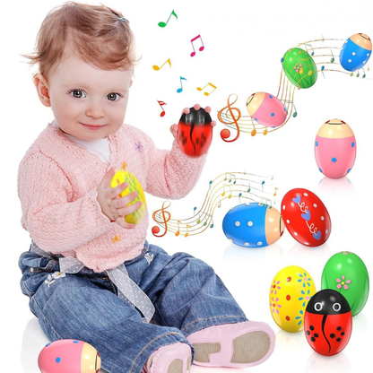 Easter Eggs Musical Instrument Wooden Toys for Children