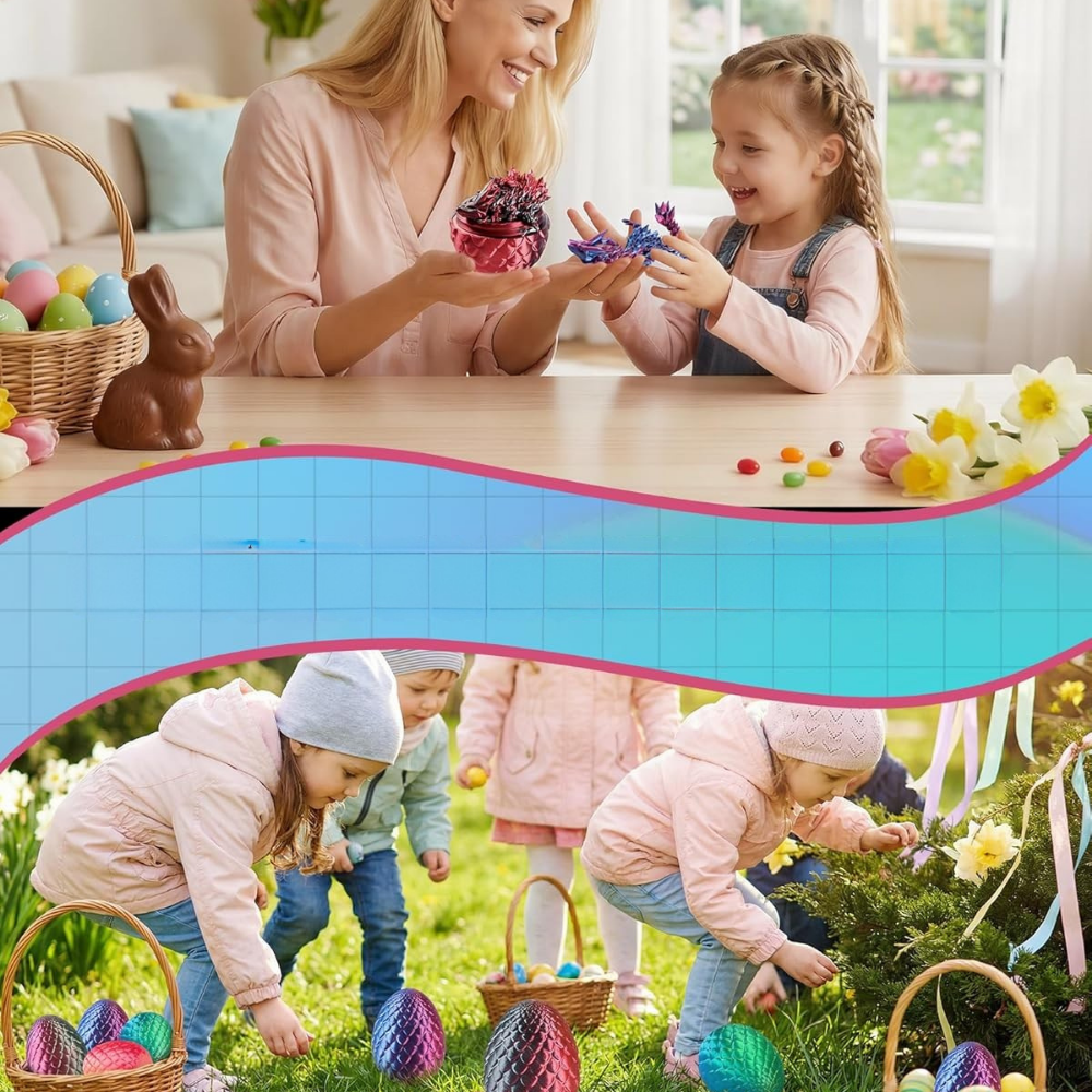 Easter Dragon Eggs 3D Toy Collectible Figurines