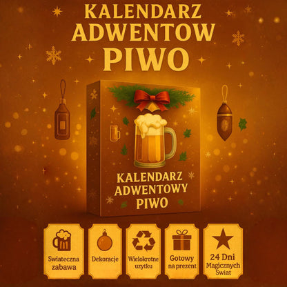Kalendarz Adwentowy Świąteczne Ozdoby Choinkowe Piwne 2025