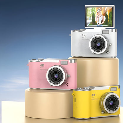 Kamera Cyfrowa Vlogging 4K z Obrotowym Ekranem dla Dorosłych