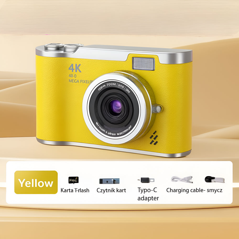 Kamera Cyfrowa Vlogging 4K z Obrotowym Ekranem dla Dorosłych