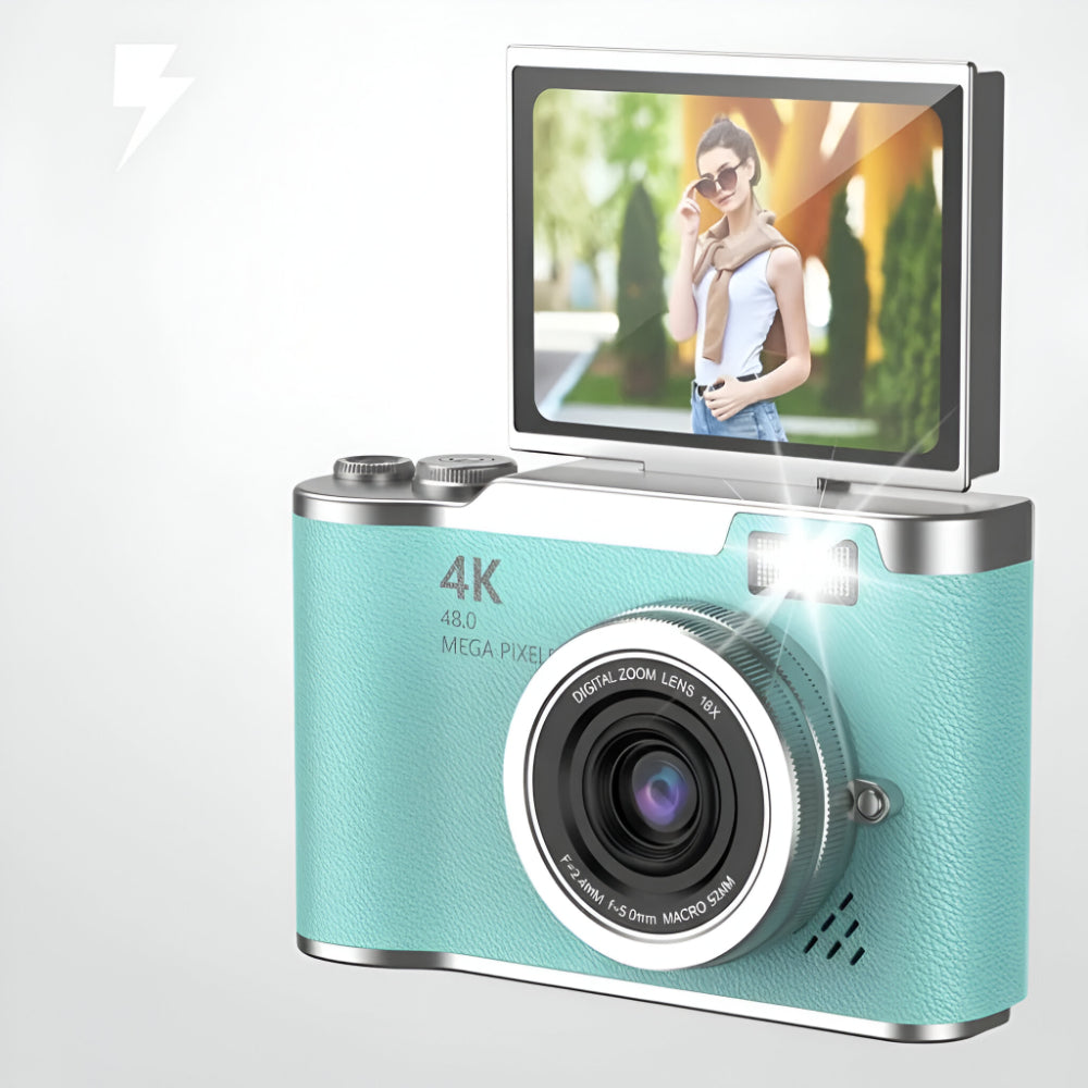 Kamera Cyfrowa Vlogging 4K z Obrotowym Ekranem dla Dorosłych