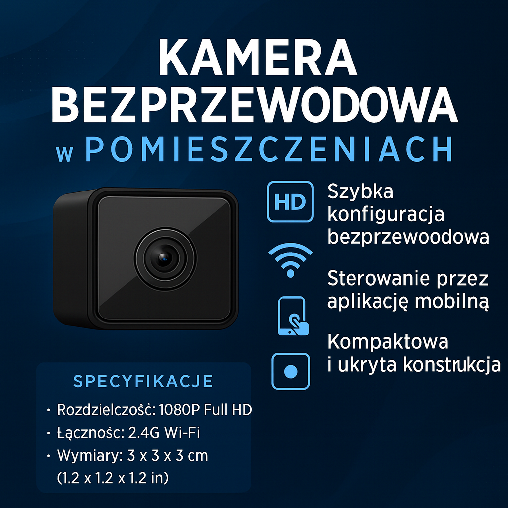 Wireless Mini Indoor Camera for Home 1080P WiFi Monitoring