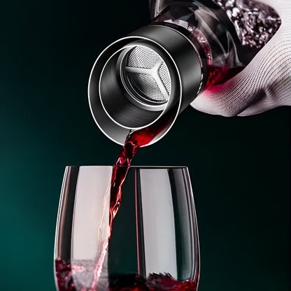 Glass Wine Carafe Modern Decanter Mountain Theme