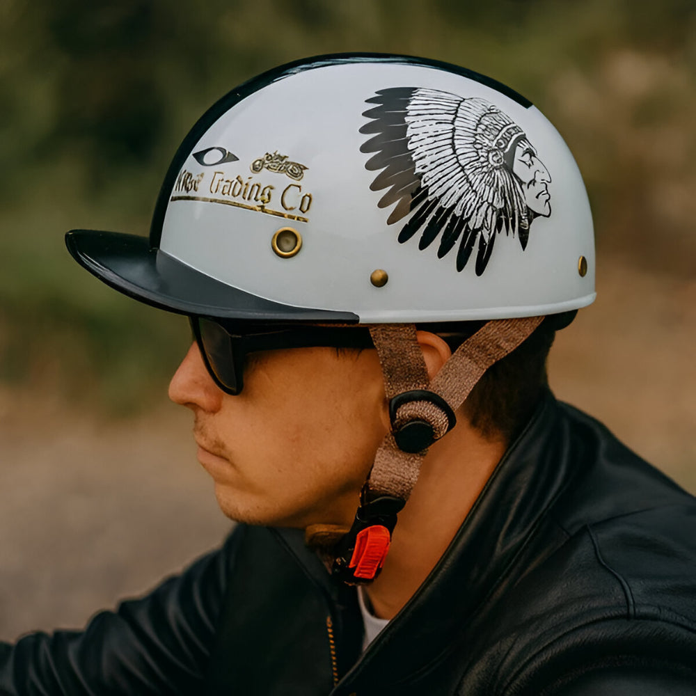 Kask Motocyklowy Półotwarty ABS Wizjer UV Styl Czapka
