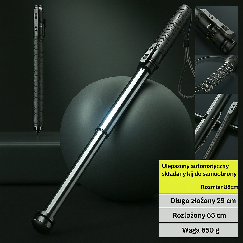 Kij Trekkingowy Regulowany Stalowy Antypoślizgowy Uchwyt