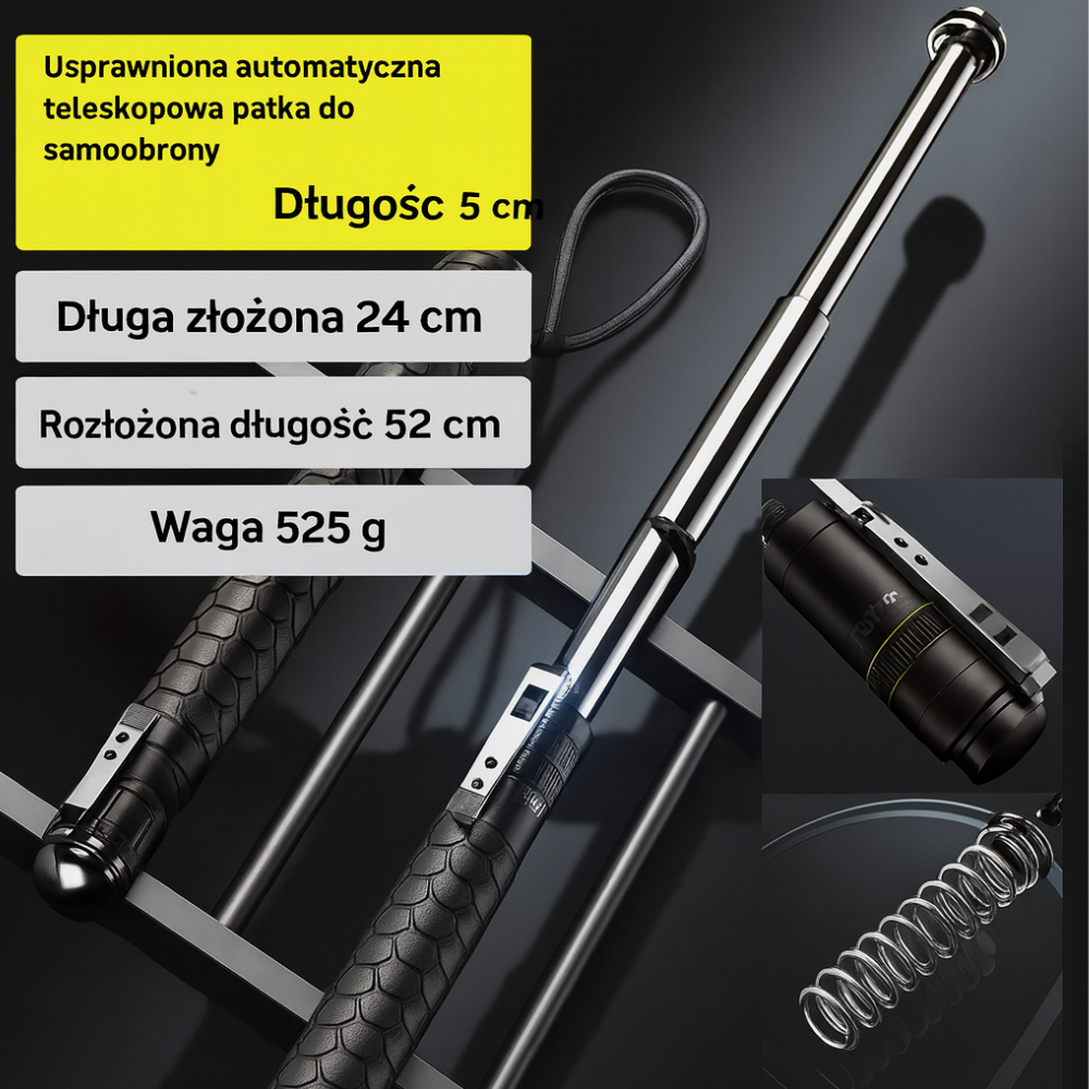 Kij Trekkingowy Regulowany Stalowy Antypoślizgowy Uchwyt