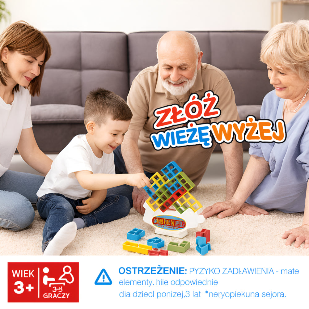 Klocki Magnetyczne Edukacyjne Balansujące Gra Zręcznościowa