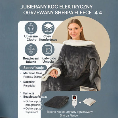 Koc Elektryczny Noszony Polar Sherpa Ogrzewanie Ciała