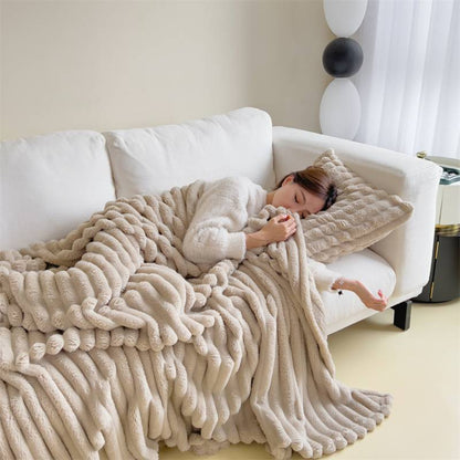 Fleece Blanket Soft Warm Decorative for Sofa