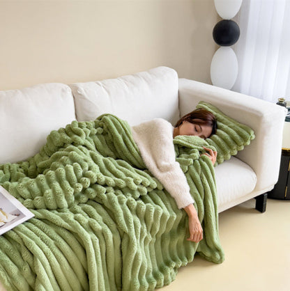 Fleece Blanket Soft Warm Decorative for Sofa