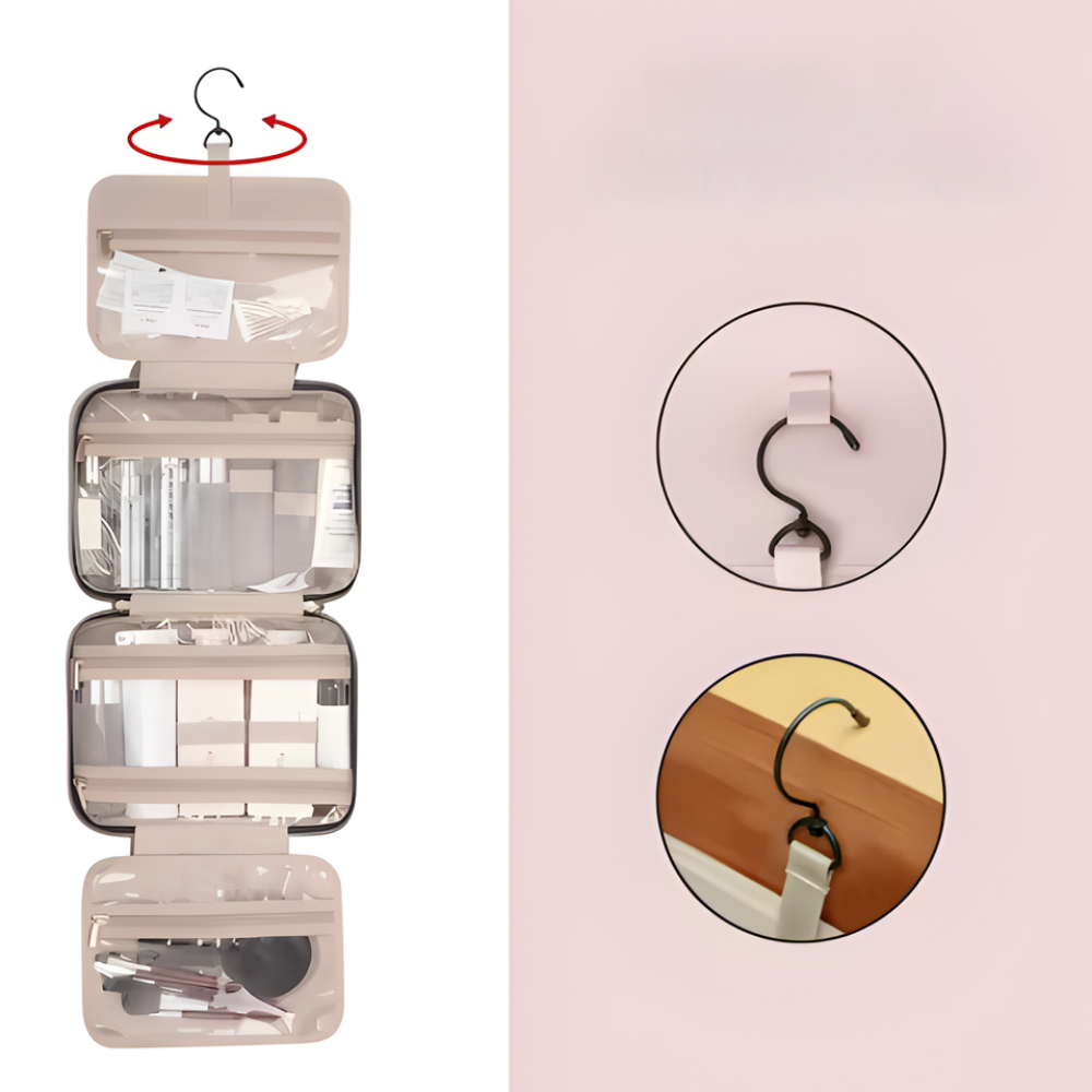 Travel Makeup Bag Hanging Foldable Waterproof Organizer