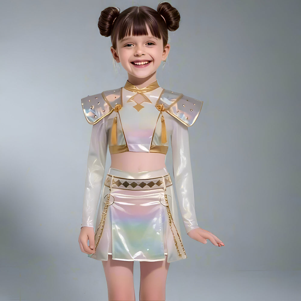 Costume Bambini Scenico Olografico Completo da Danza